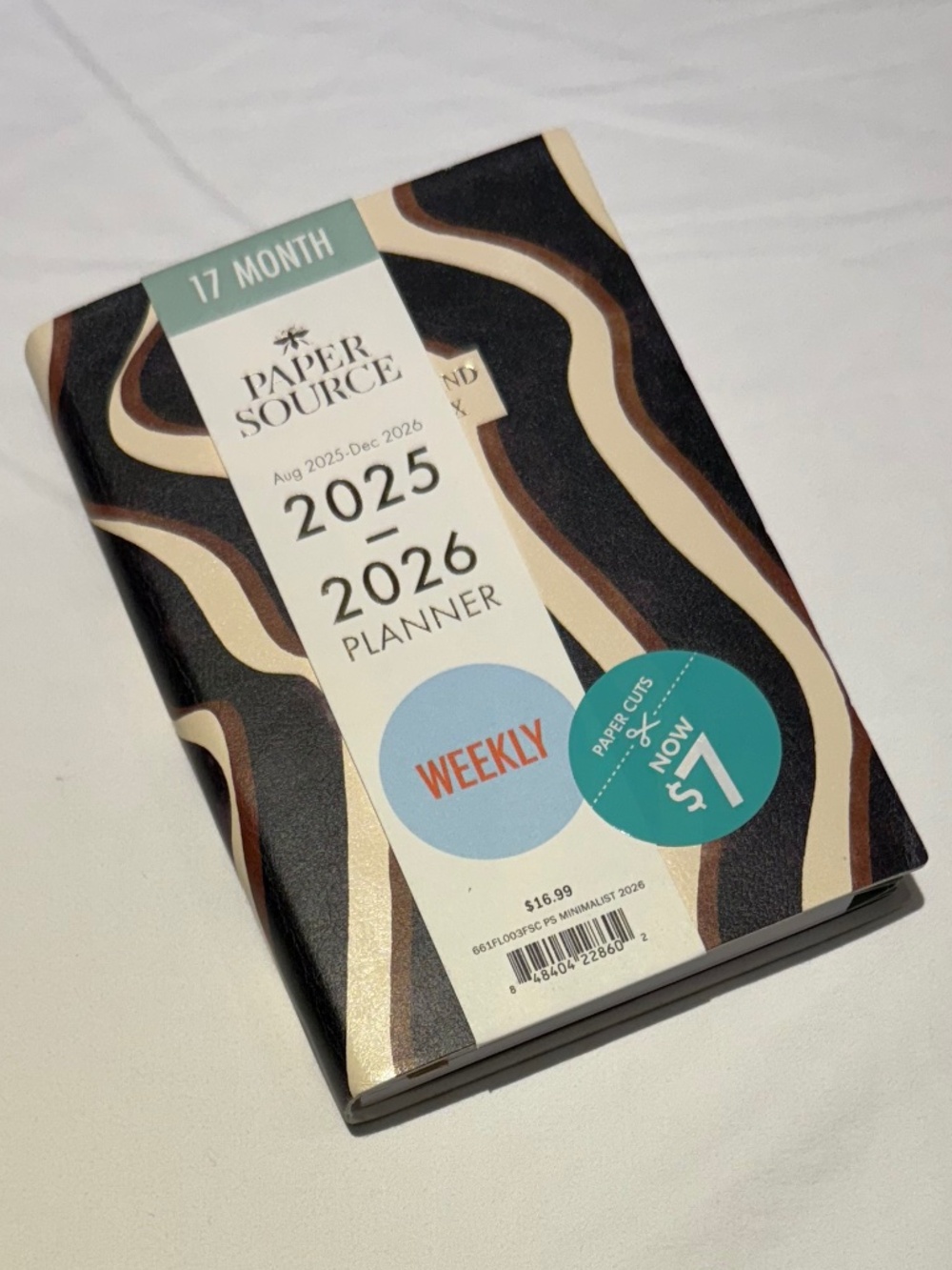 Paper Source 2025–2026 Weekly Planner 17 Month Pocket Planner Aug 2025–Dec 2026